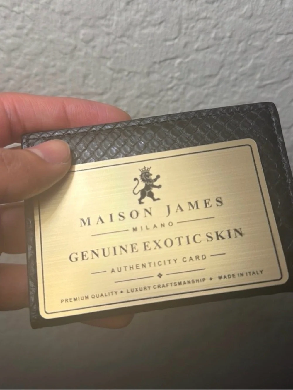 Maison James Genuine Exotic Snakeskin Pocket Organizer